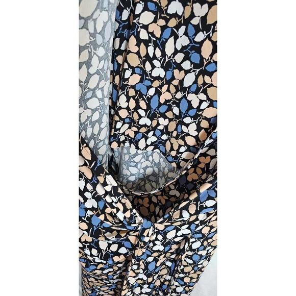 Anne Klein XL Floral Pattern Midi Wrap Dress with Short Butterfly Sleeves - Picture 10 of 13